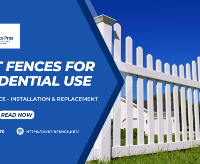 new installed wooden fence