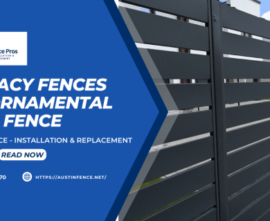 black wooden privacy fence