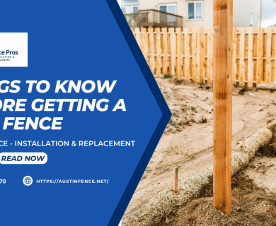 wooden post and newly installed fence