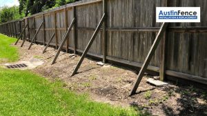 wood supported old fence