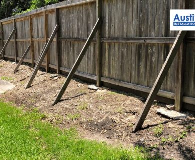 wood supported old fence