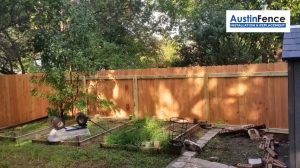 wood fence for residential house